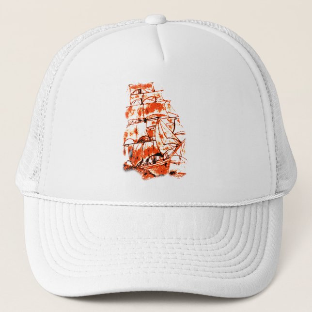 Sail Ship Hat Truckerkappe (Vorderseite)