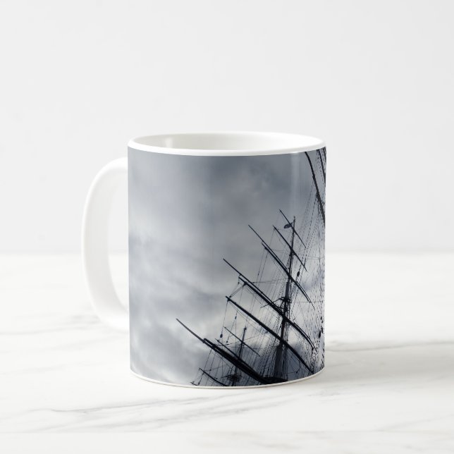 Sail Shrouds White Coffee Tasse (Vorderseite Links)