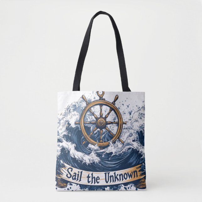 "Sail the Unknown" - Nautisch Inspiriertes Design (Vorderseite)