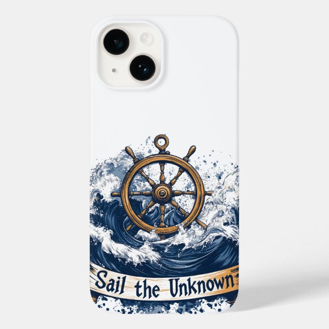"Sail the Unknown" - Nautisch Inspiriertes Design Case-Mate iPhone Hülle (Rückseite)