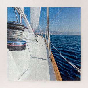 sail vessel surfing on the sea puzzle