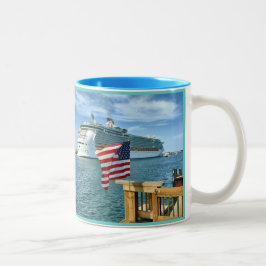 Sailaway Kreuzschiff Zweifarbige Tasse