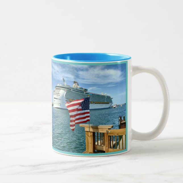 Sailaway Kreuzschiff Zweifarbige Tasse (Rechts)
