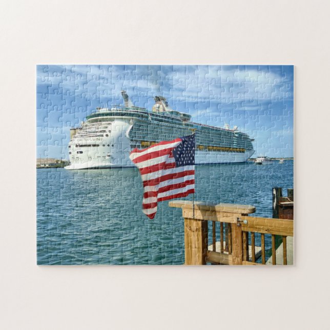 Sailaway mit Flagge Puzzle (Horizontal)