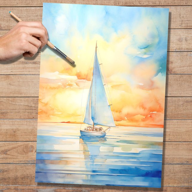Sailboat 4 Decoupage Seidenpapier (Von Creator hochgeladen)