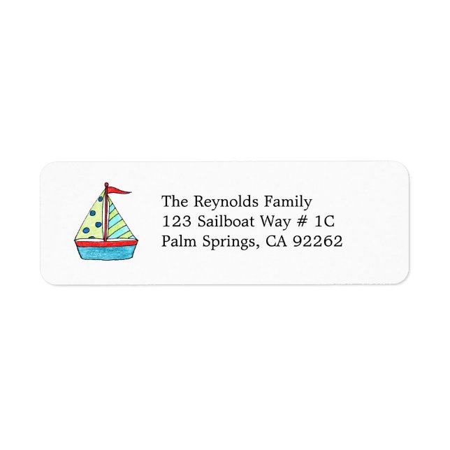 Sailboat Address Labels (Vorne)
