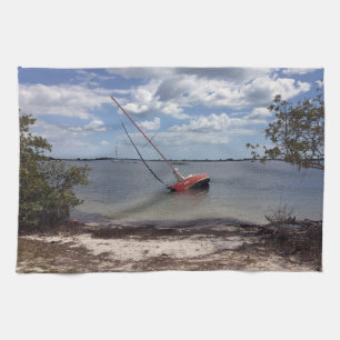 Sailboat Aground Handtuch