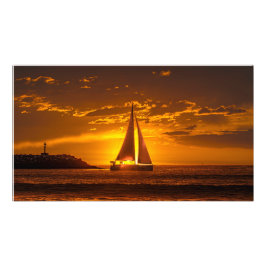 Sailboat at Sunset - Marina Del Rey, CA Fotodruck