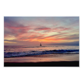 Sailboat at Sunset - Venice Beach, CA Fotodruck