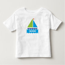 Sailboat Baby Shirt Personalisieren