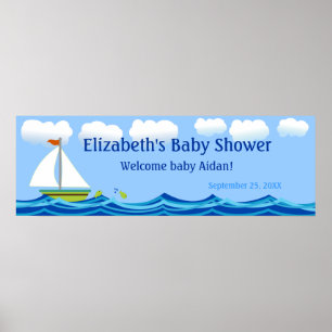 Sailboat Baby Showbanner Poster
