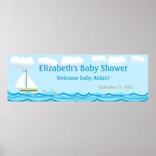 Sailboat Baby Showbanner Poster