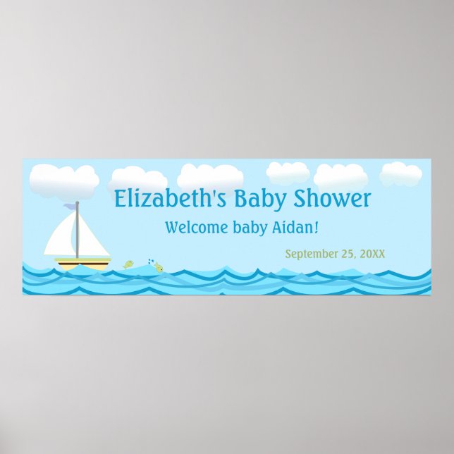 Sailboat Baby Showbanner Poster (Vorne)