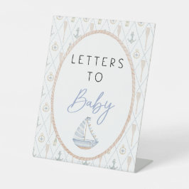Sailboat Baby Shower Games - Letters to Baby Sockelschild