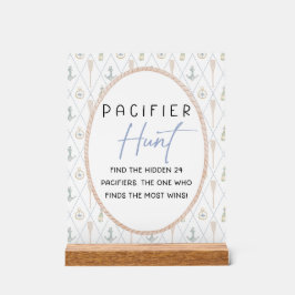 Sailboat Baby Shower Games - Pacifier Hunt Acrylschild
