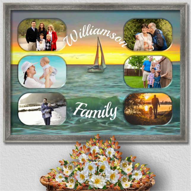 Sailboat Banderas 0884 Family Collage Art Print Poster (Von Creator hochgeladen)