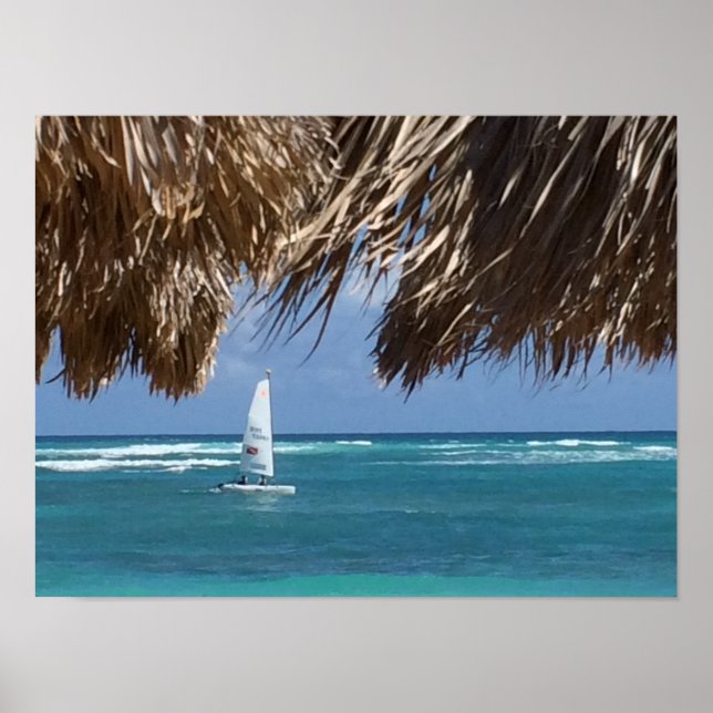 Sailboat Beach Hawaii Poster (Vorne)