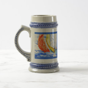 Sailboat Beer Stein Bierglas