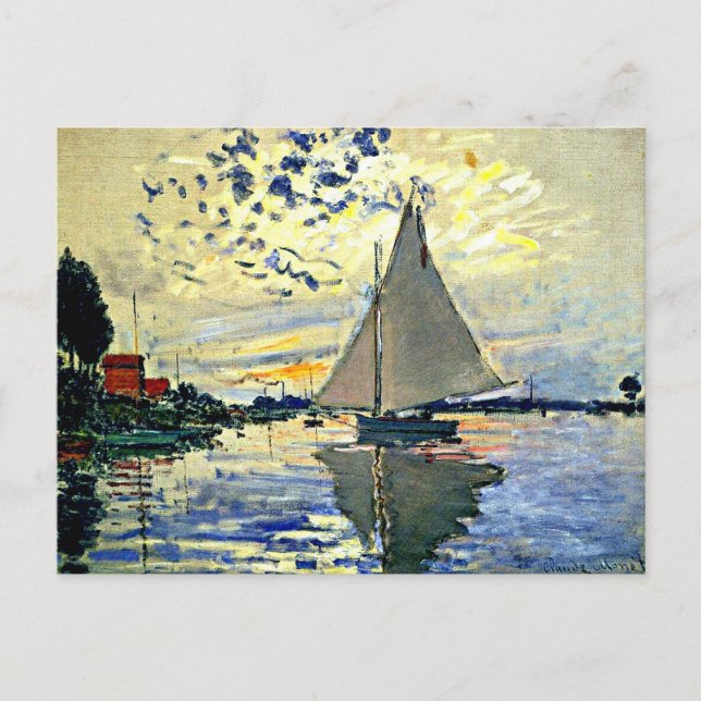 Sailboat bei Petit Gennevilliers Postkarte (Vorderseite)