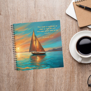 Sailboat bei Sunset Verbringen Zeit w Jesus Journa Notizbuch