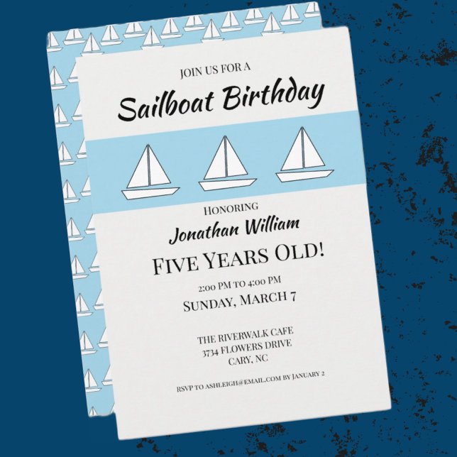 Sailboat Birthday Einladung (Von Creator hochgeladen)