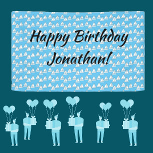 Sailboat Birthday Party Banner