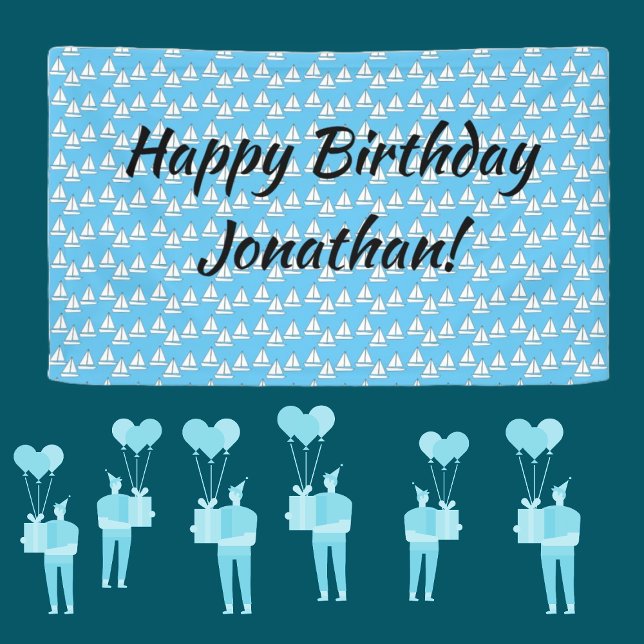 Sailboat Birthday Party Banner (Von Creator hochgeladen)