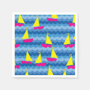 Sailboat Birthday Party Serviette
