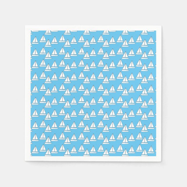 Sailboat Birthday Serviette (Vorderseite)