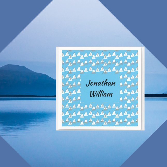 Sailboat Birthday Serviette (Von Creator hochgeladen)