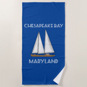 Sailboat Chesapeake Bay Maryland Strandtuch
