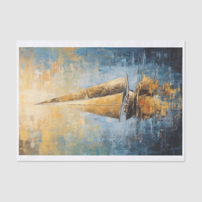 Sailboat Decoupage Seidenpapier (Vorderseite)