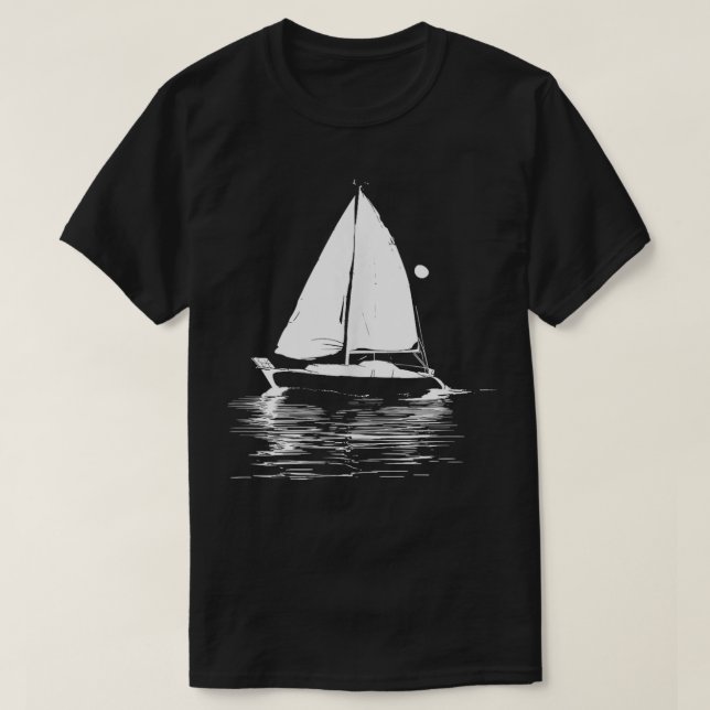 Sailboat Graphic Sailing Team T-Shirt (Design vorne)