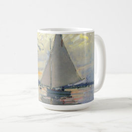 Sailboat in Le Petit-Gennevilliers von Claude Mone Kaffeetasse