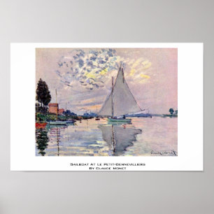 Sailboat in Le Petit-Gennevilliers von Claude Mone Poster
