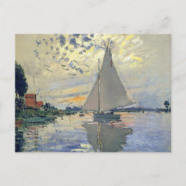 Sailboat in Le Petit-Gennevilliers von Claude Mone Postkarte