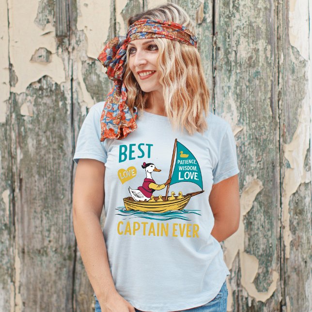 Sailboat Mama Duck & Babies - Kinderreise ART T-Shirt (Von Creator hochgeladen)