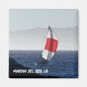 Sailboat - Marina Del Rey, CA Magnet