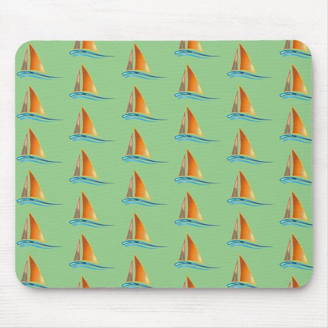Sailboat Modern Mousepad (Vorne)