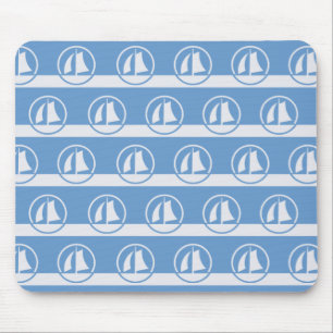 Sailboat Muster kundenspezifische Farbe Mousepad