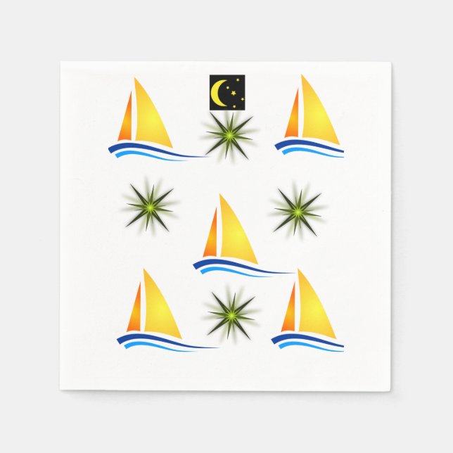 Sailboat Napkins Serviette (Vorderseite)