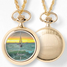Sailboat on Banderas Bay 0884 Necklace Watch Armbanduhr