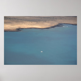 Sailboat on Blue Sea - Landschaftsfotografie Print Poster