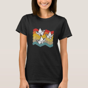 Sailboat Paper Boat Sea Vintag Segelboot Cap T-Shirt