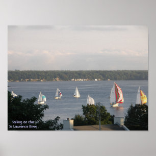 Sailboat Racing - Brockville Ontario Canada Poster
