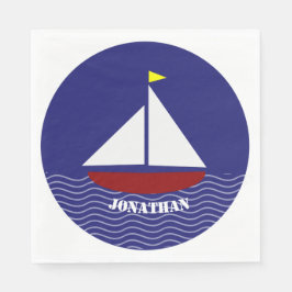 Sailboat Sailing Design Papier Napkins Serviette