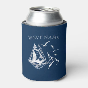 Sailboat Sailor Navy Blue Custom Dosenkühler