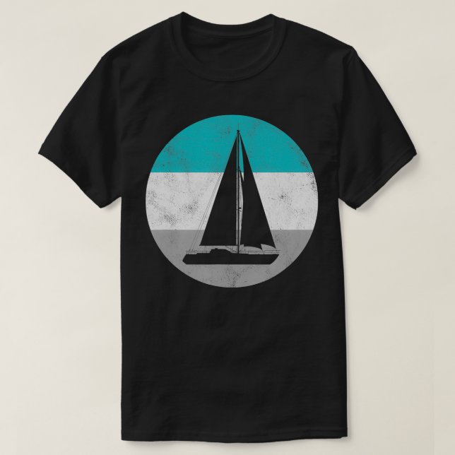 Sailboat Segeln Retro Geschenk für Männer Frauen J T-Shirt (Design vorne)