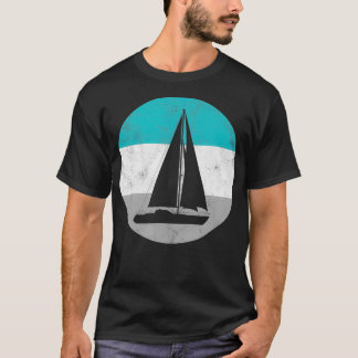 Sailboat Segeln Retro Geschenk für Männer Frauen J T-Shirt