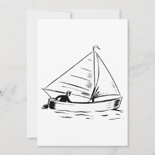 Sailboat Sketch Einladung